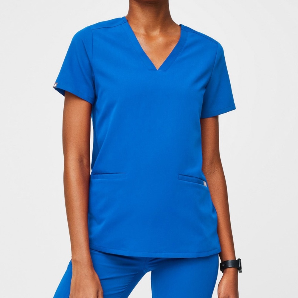 FIGS, XS, royal blue 3 pocket Casma scrub top